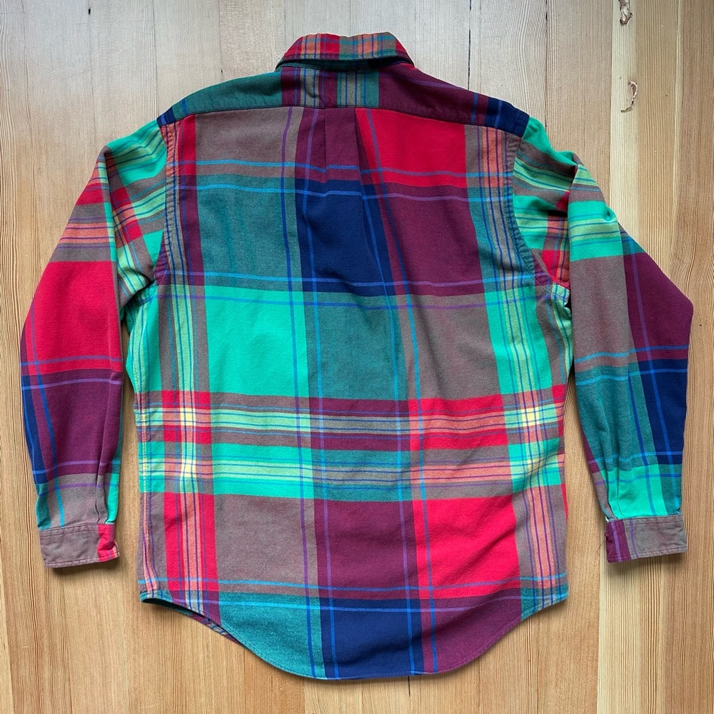 Ralph Lauren Plaid Button Down Shirt Men’s Large 100% Cotton *READ* - Picture 2 of 11